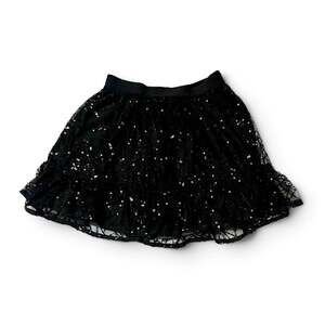 Cat & Jack Black Sequin Tulle Skirt Size L / 10-12